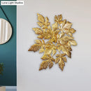 GobekUsa Maple Leaf Wall Mount Metal 6-Light Gold LED Sconce - Contemporary Design