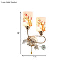 GobekUsa Contemporary Gold Finish Wall Lamp with Cream Glass Shade & Pull Chain