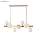 GobekUsa Contemporary Gold Frosted Glass Round Island Pendant Lighting - 7 Heads Fixture