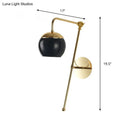 GobekUsa Contemporary Glass Wall Sconce with Brass Finish Arm - 1 Bulb Bedroom Light