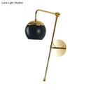 GobekUsa Contemporary Glass Wall Sconce with Brass Finish Arm - 1 Bulb Bedroom Light