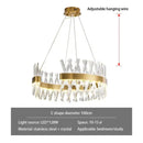 GobekUsa Contemporary LED Crystal Chandelier for Hotel, Wedding, and Living Room