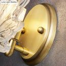 GobekUsa Contemporary Gold Wall Sconce: Maple Leaf Bedroom Wall Light with Clear Crystal, 1 Head Fixture