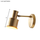 GobekUsa Contemporary Metal Cylinder Wall Sconce Lighting - Gold 1-Head Wall Light for Bedroom