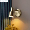 GobekUsa Contemporary Metal Cylinder Wall Sconce Lighting - Gold 1-Head Wall Light for Bedroom