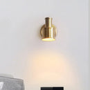 GobekUsa Contemporary Metal Cylinder Wall Sconce Lighting - Gold 1-Head Wall Light for Bedroom