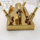 GobekUsa Contemporary Gold Wall Lamp with Clear Crystal, Oval Shape & 1 Bulb, Perfect for Hallways