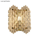 GobekUsa Contemporary Gold Wall Lamp with Clear Crystal, Oval Shape & 1 Bulb, Perfect for Hallways