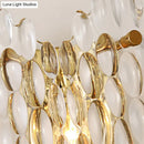 GobekUsa Contemporary Gold Wall Lamp with Clear Crystal, Oval Shape & 1 Bulb, Perfect for Hallways