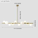 GobekUsa Contemporary Gold Metal Island Pendant Light with Glass Sphere for Dining Table