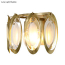 GobekUsa Contemporary Gold Oval Sconce with Cut Crystal Detail - Perfect Wall Fixture for Living Room Lighting