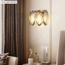GobekUsa Contemporary Gold Oval Sconce with Cut Crystal Detail - Perfect Wall Fixture for Living Room Lighting
