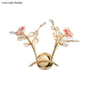 GobekUsa Contemporary Crystal Raindrop Wall Lighting with Rose Design - Gold Wall Mount Lamp - 2 Heads
