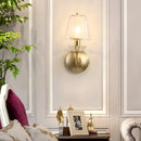 GobekUsa Contemporary Swirl Glass Cone Wall Light with Crystal Deco - Gold