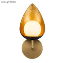 GobekUsa Contemporary Brass LED Wall Sconce Light for Bedroom - Sphere Design