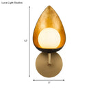 GobekUsa Contemporary Brass LED Wall Sconce Light for Bedroom - Sphere Design