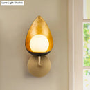 GobekUsa Contemporary Brass LED Wall Sconce Light for Bedroom - Sphere Design