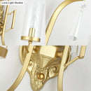 GobekUsa Contemporary Gold Cylinder Sconce Wall Light with Clear Glass Shade