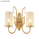 GobekUsa Contemporary Gold Cylinder Sconce Wall Light with Clear Glass Shade