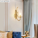 GobekUsa Contemporary Gold Cylinder Sconce Wall Light with Clear Glass Shade