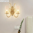 GobekUsa Contemporary Gold Cylinder Sconce Wall Light with Clear Glass Shade