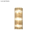 GobekUsa Contemporary Gold Wall Sconce with Crystal Shade - Modern 3-Light Flush Mount
