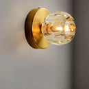 GobekUsa Contemporary Golden Wall Mount Lamp for Living Room with Faceted Glass Shade
