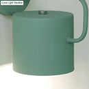 GobekUsa Contemporary Metal Wall Light Sconce - Cylindrical 5" W - Gray/White/Green - Mounts over Table