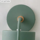 GobekUsa Contemporary Metal Wall Light Sconce - Cylindrical 5" W - Gray/White/Green - Mounts over Table