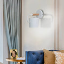 GobekUsa Contemporary Metal Wall Light Sconce - Cylindrical 5" W - Gray/White/Green - Mounts over Table