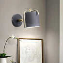 GobekUsa Contemporary Green/Grey Sconce with Tube Metal Shade for Bedroom Wall Lighting
