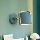 GobekUsa Contemporary Green/Grey Sconce with Tube Metal Shade for Bedroom Wall Lighting