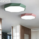 GobekUsa Contemporary Acrylic Flush Mount Ceiling Light for Bedroom - Faceted Chandelier