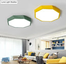 GobekUsa Contemporary Acrylic Flush Mount Ceiling Light for Bedroom - Faceted Chandelier