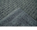 Contemporary Hand carved 8x10 Silver and Charcoal Traditional Geometrical Pattern Hand Knotted Wool Area Rug by The Rug Decor