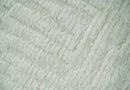 Contemporary High Low texture Hand knotted Ivory 8.6x9.10 wool Area Rug