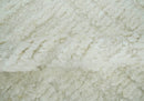 Contemporary High Low texture Hand knotted Ivory 8.6x9.10 wool Area Rug