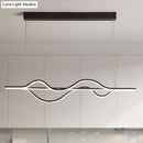 GobekUsa Contemporary Island Lighting: Brown Lines LED Acrylic Ceiling Fixture