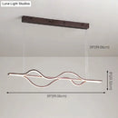 GobekUsa Contemporary Island Lighting: Brown Lines LED Acrylic Ceiling Fixture