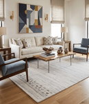 Ivory Contemporary Hand-Loomed Wool Area Rug - Dimensional Pile by The Rug Decor