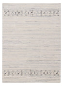 Ivory Contemporary Hand-Loomed Wool Area Rug - Dimensional Pile by The Rug Decor