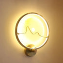 GobekUsa Jade Stone LED Wall Sconce with Gold Ring for Contemporary Clothing Store Lighting