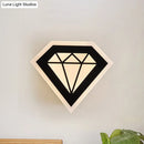 GobekUsa Contemporary LED Acrylic Diamond Bedside Wall Lamp in Warm/White Light - Black/White Sconce Light Fixture