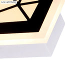 GobekUsa Contemporary LED Acrylic Diamond Bedside Wall Lamp in Warm/White Light - Black/White Sconce Light Fixture