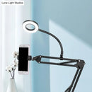 GobekUsa Contemporary LED Black Fill Flush Lamp with Adjustable Arm - Metal Ring Vanity Lighting