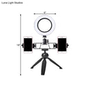 GobekUsa Contemporary LED Circular Vanity Light - Black Iron Tripod Design