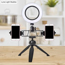 GobekUsa Contemporary LED Circular Vanity Light - Black Iron Tripod Design