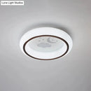 GobekUsa Contemporary LED Ceiling Lamp in White with Moon, Deer, and Hot Air Balloon Flush Light