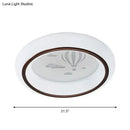 GobekUsa Contemporary LED Ceiling Lamp in White with Moon, Deer, and Hot Air Balloon Flush Light