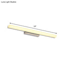 GobekUsa Contemporary LED Chrome Vanity Light with Streamlined Metal Shade for Bathroom